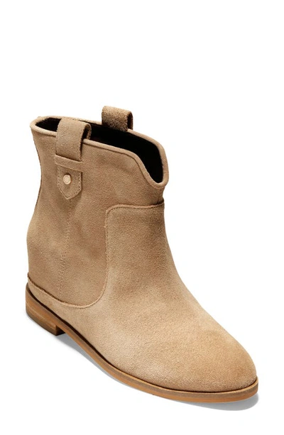 Cole Haan Rayna Hidden Wedge Bootie In Amphora Burnished Agora Suede