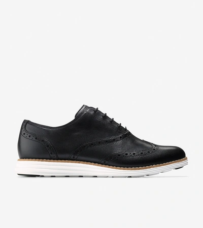 Cole Haan Women's Originalgrand Wingtip Oxford In Black-optic White