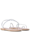 Ancient Greek Sandals Apli Eleftheria Swarovski Crystal-embellished Pvc Sandals In Clear