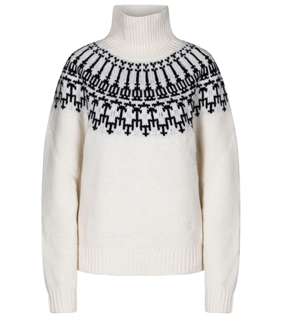 Tory Sport Tory Burch Merino Fair Isle Sweater In Snow White