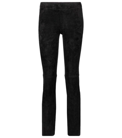 Stouls Jacky Suede Skinny Trousers In Black