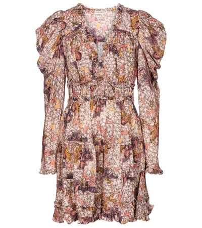 Ulla Johnson Julie Floral Cotton-blend Minidress In Pink