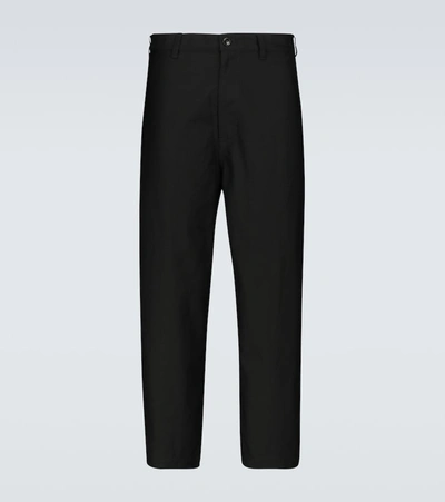 Comme Des Garçons Homme Deux Wide-leg Cotton Pants In Black