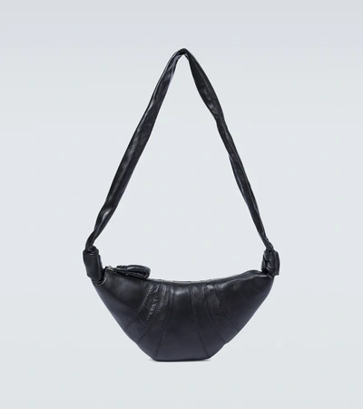 Lemaire Brown Small Croissant Bag In 490 Dark Chocolate