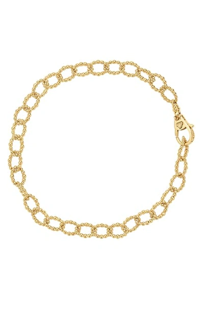 Lagos Caviar Link Bracelet In Metallic Gold