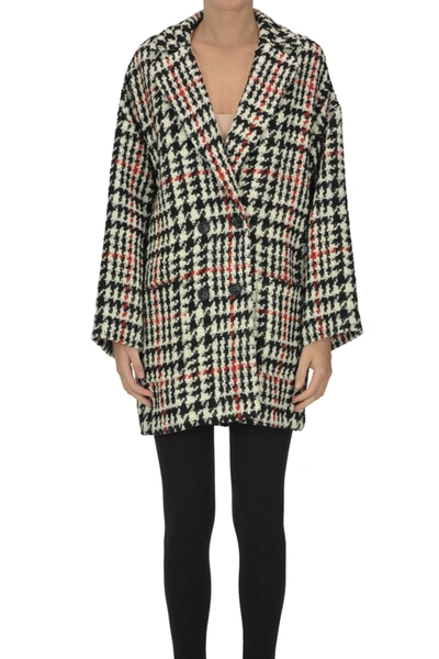 Red Valentino Houndstooth Print Caban In Multi