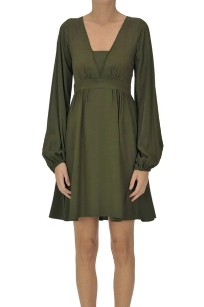 N°21 Flared Crepè Dress In Green