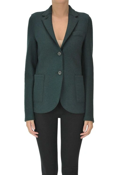 Harris Wharf London Virgin Wool Blazer In Green