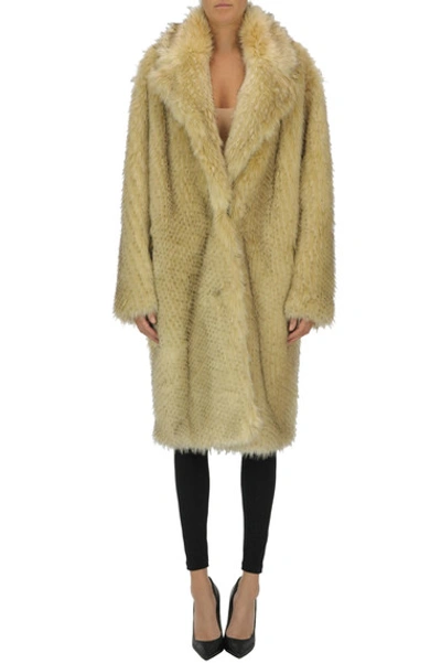 Iro Eco-fur Coat In Beige