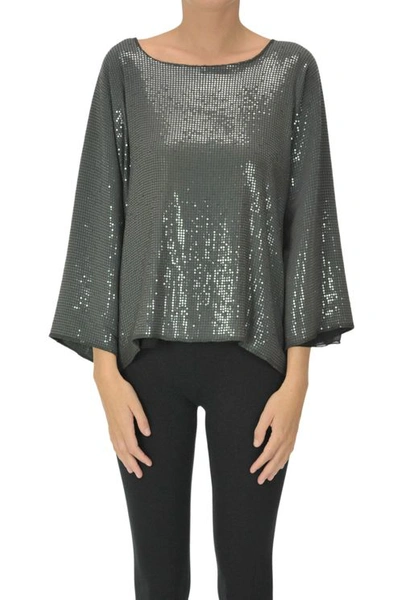 Kiltie Sequined Top In Grey