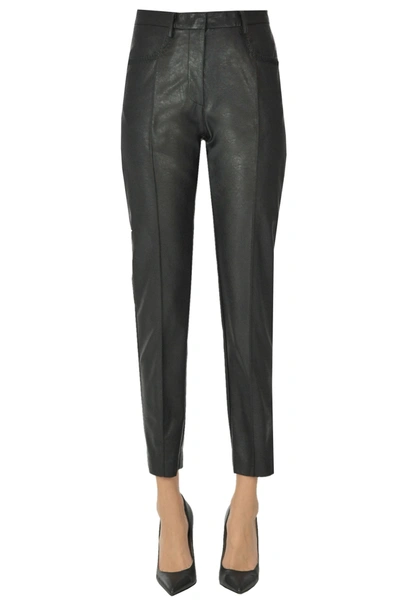 8pm Eco-leather Trousers In Black