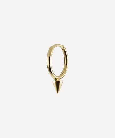 Maria Tash 8mm Single Short Spike Non-rotating Hoop Earring In Gold