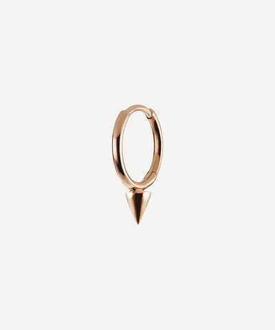 Maria Tash 8mm Single Short Spike Non-rotating Hoop Earring In Rose Gold
