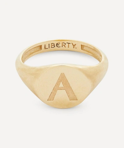 Liberty 9ct Gold Initial  Signet Ring