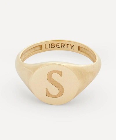 Liberty 9ct Gold Initial  Signet Ring