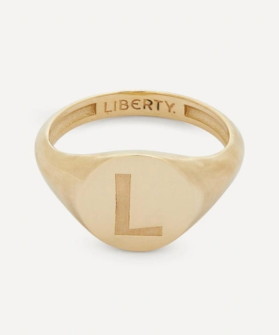 Liberty 9ct Gold Initial  Signet Ring