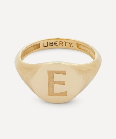 Liberty 9ct Gold Initial  Signet Ring