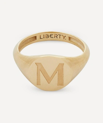 Liberty 9ct Gold Initial  Signet Ring