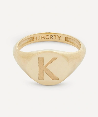 Liberty 9ct Gold Initial  Signet Ring
