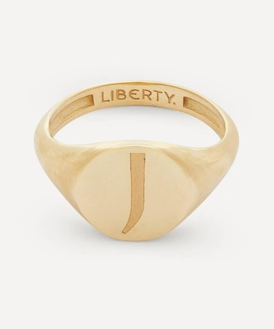 Liberty 9ct Gold Initial  Signet Ring