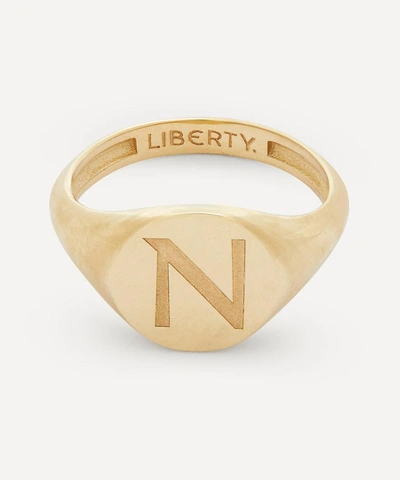 Liberty 9ct Gold Initial  Signet Ring