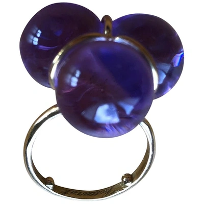 Pre-owned Baccarat Ring In Purple