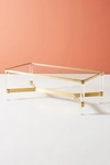Anthropologie Oscarine Lucite Rectangular Coffee Table By  In Gold Size S