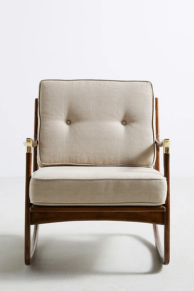 Anthropologie Haverhill Rocking Chair In Brown