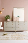 Anthropologie Ingram Six-drawer Dresser In Grey