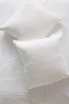 Pom Pom At Home Blair Linen Euro Sham By  In White Size Euro Sham