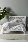 Anthropologie Handcarved Low Lombok Bed By  In White Size Kg Top/bed