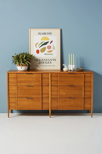 Anthropologie Quincy Six-drawer Dresser In Brown
