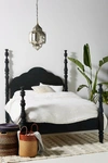 Anthropologie Rosalie Four-poster Bed By  In Blue Size Q Top/bed