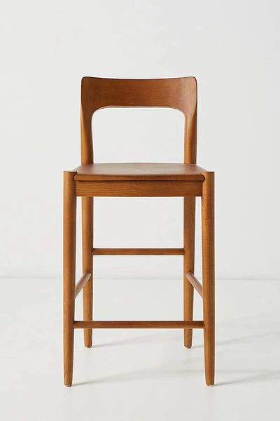 Anthropologie Heritage Counter Stool In Brown