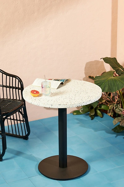 Anthropologie Terrazzo Indoor/outdoor Bistro Table In White