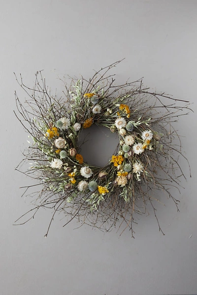 Anthropologie Wyeth Spring Wreath By Terrain In Yellow Size 22" In Yellow