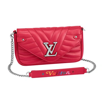 Louis Vuitton New Wave Chain Pochette In Rouge