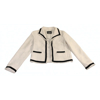 Pre-owned Moschino White Cotton Jacket