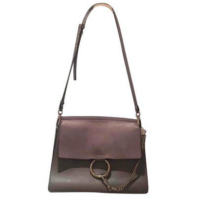 Pre-owned Chloé Faye Beige Leather Handbag