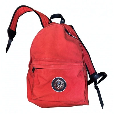 Pre-owned Versace Backpack In Red