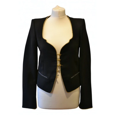 Pre-owned Emilio Pucci Silk Blazer In Black
