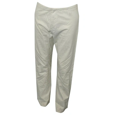 Pre-owned Jean Paul Gaultier Trousers In White