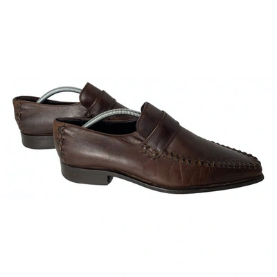 Pre-owned Dsquared2 Leather Flats In Brown
