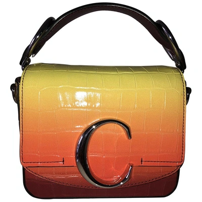 Pre-owned Chloé C Orange Leather Handbag