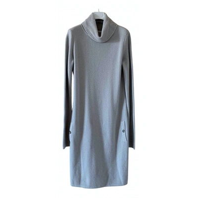 Pre-owned Azzaro Cashmere Mid-length Dress In Beige