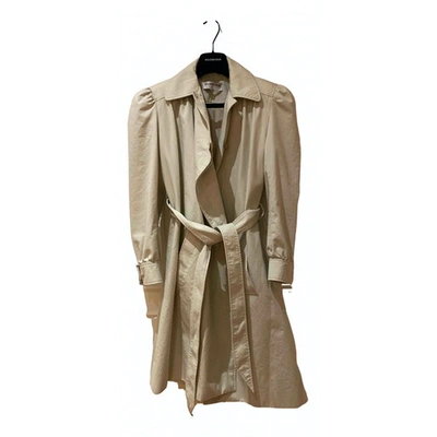 Pre-owned Balenciaga Trench Coat In Beige