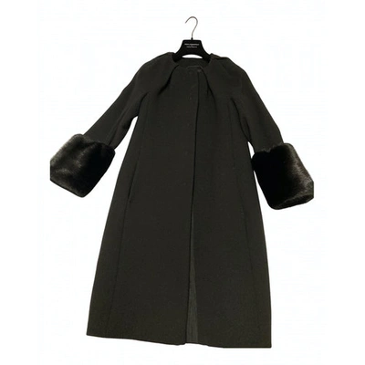 Pre-owned Max Mara Atelier Wool Coat In Black