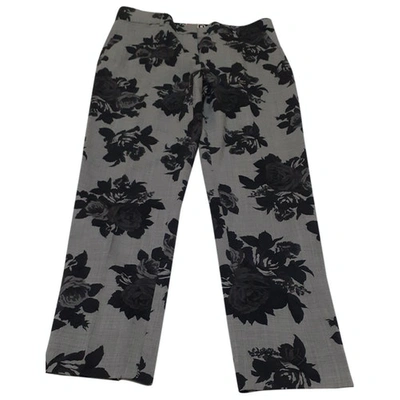 Pre-owned Msgm Wool Trousers In Multicolour