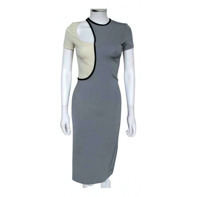 Pre-owned David Koma Mid-length Dress In Grey