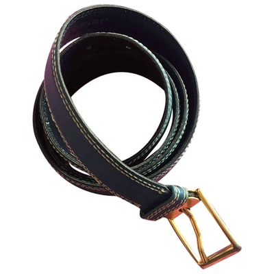 Pre-owned Lanvin Leather Belt In Blue